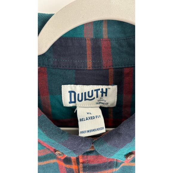 Duluth Free Swingin Flannel Relaxed Fit Shirt Mens XL Forest Night 52007 New - Picture 4 of 10